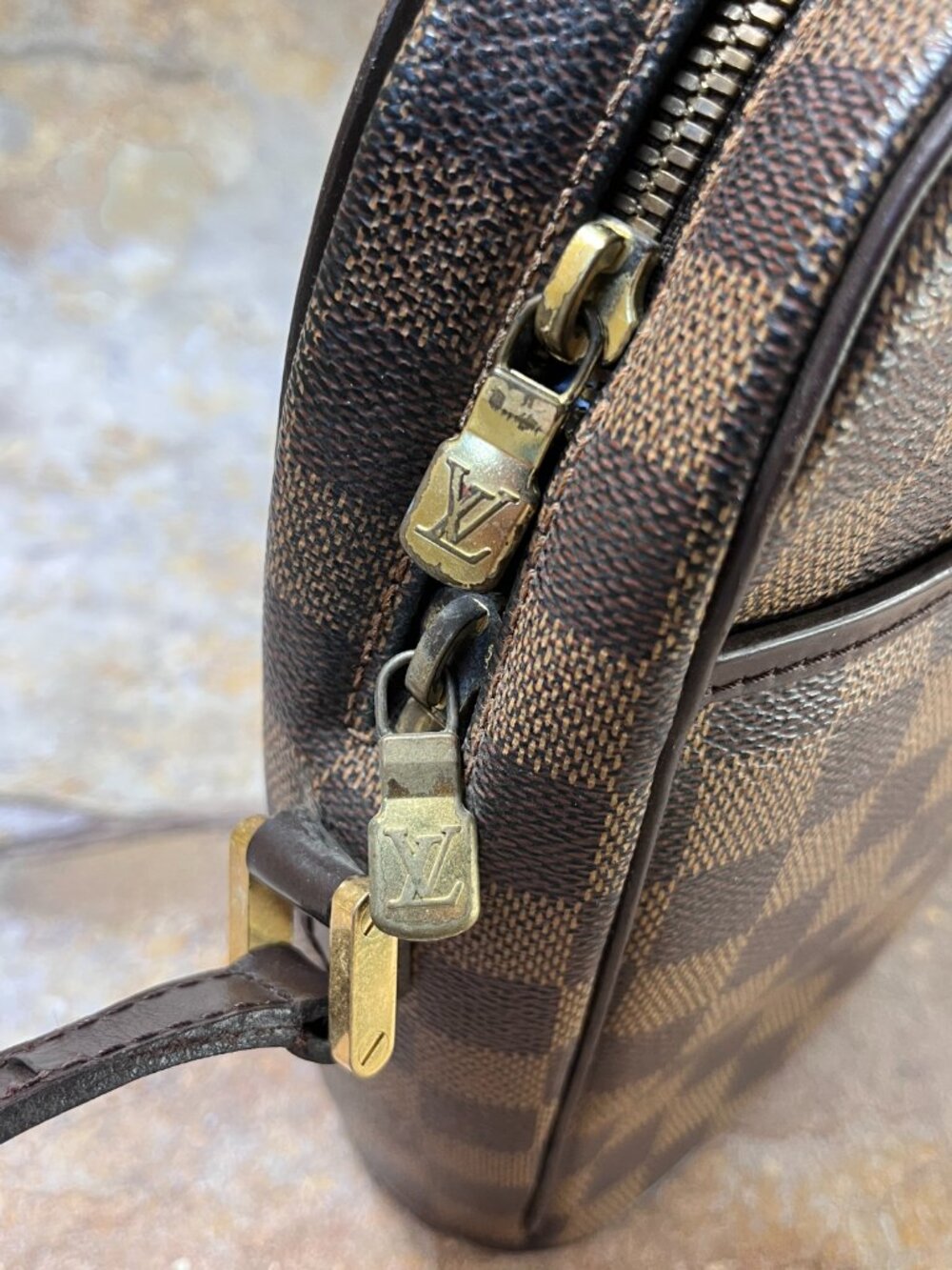 Louis Vuitton Ipanema PM Shoulder Bag Damier Ebene Crossbody - Picture 8 of 11